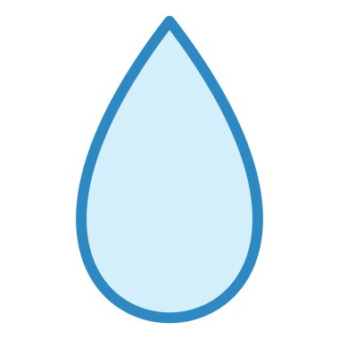 H2O simgesi. Web için mavi sıvı vektör simgelerinin basit çizimi