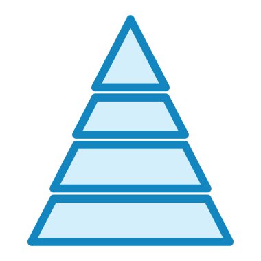 Piramit. Web simgesi basit illüstrasyon