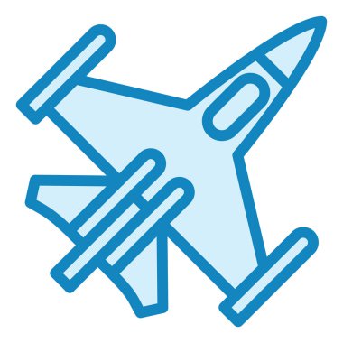 Savaş jeti. Web simgesi basit illüstrasyon