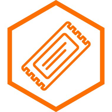 Okul kartı ikonu. Web için bilet vektör simgelerinin özet çizimi