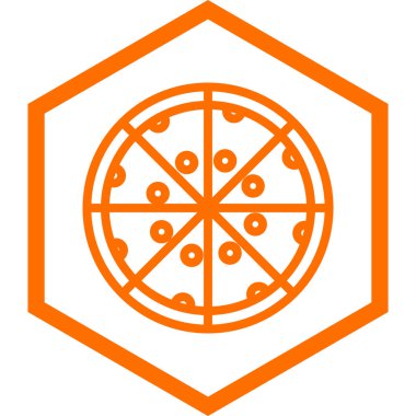 Pizza ikonu. vektör illüstrasyonu