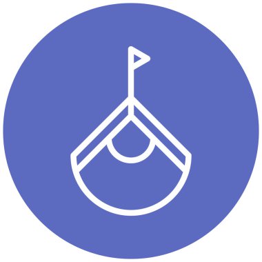 Eşsiz çadır. Basit resimleme