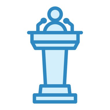 Podyum. Web simgesi vektör illüstrasyonu