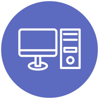 Bilgisayar. Web simgesi basit illüstrasyon