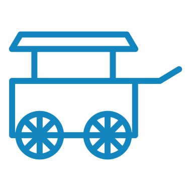 El arabası. Web simgesi basit illüstrasyon