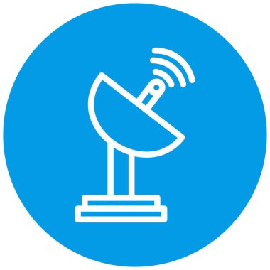 uydu anten simgesi, vektör illüstrasyonu