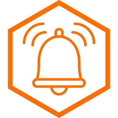 Bir çan simgesinin vektör illüstrasyonu