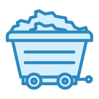 Kömür simgesi vektör illüstrasyonu