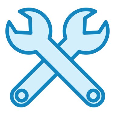 Beyaz arka plan üzerinde Wrench kutsal kişilerin resmi. Vektör çizim