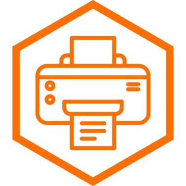 Yazıcı simgesi, vektör illüstrasyonu