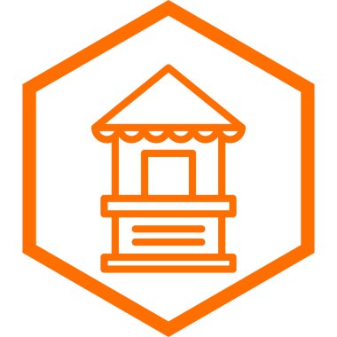 Modern yapı simgesinin vektör illüstrasyonu