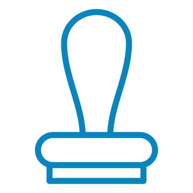 Mavi ve beyaz çizgi simgesinin vektör çizimi