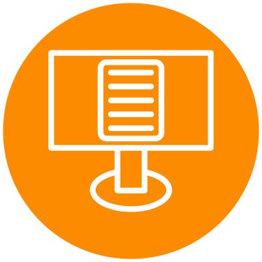 vektör lcd simgesi illüstrasyonu