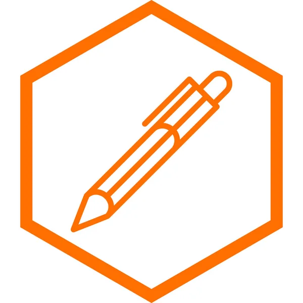 Bleistift Vektorsymbol Stil Ist Flaches Symbol Abgerundete Ecken Weißer Hintergrund — Stockvektor