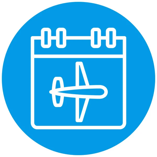 Flugkalender Icon Vektor Illustration — Stockvektor
