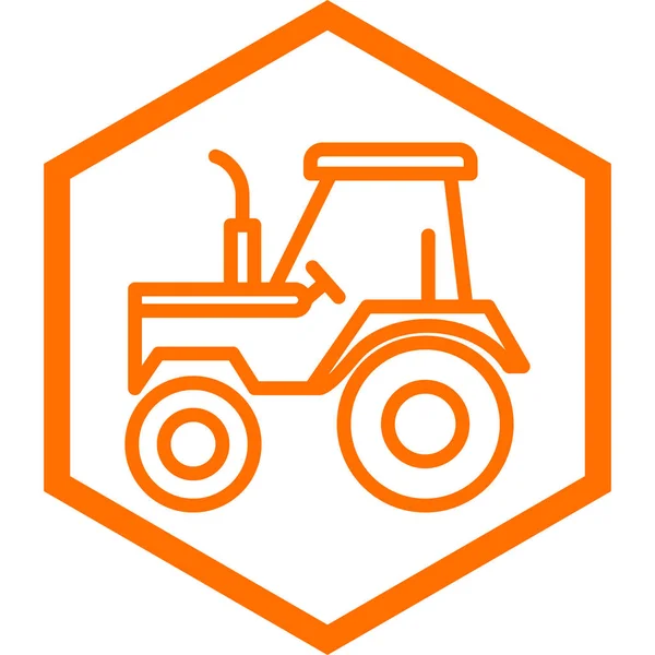 Traktor Ikon Vektor Illustration — Stock vektor