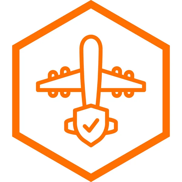 Avião Ícone Web Design Simples — Vetor de Stock