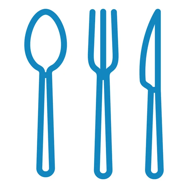 Fork Spoon Knife Vector Illustration — Stock Vector