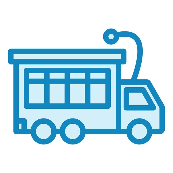 Autobús Juguete Icono Web Ilustración Simple — Vector de stock