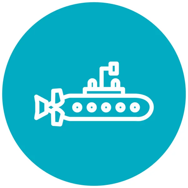 Submarine Icon Vector Illustration — Stock Vector