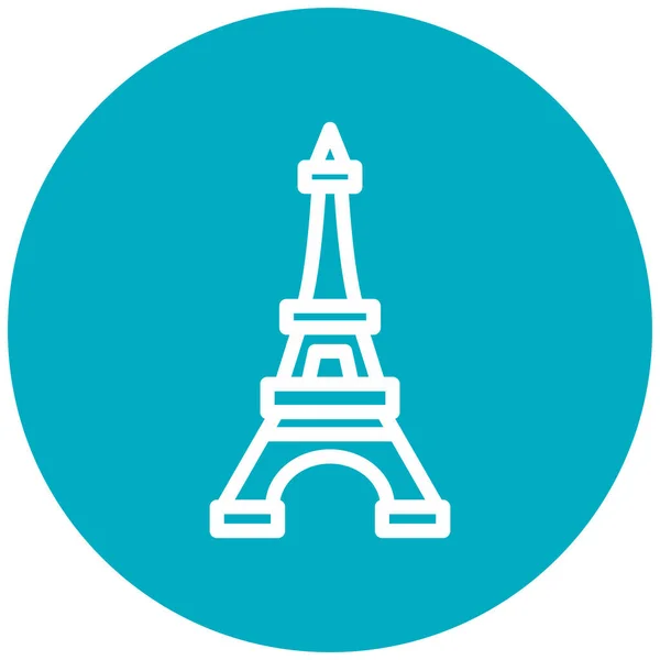 Ícone Torre Eiffel Estilo Moderno Isolado Fundo —  Vetores de Stock