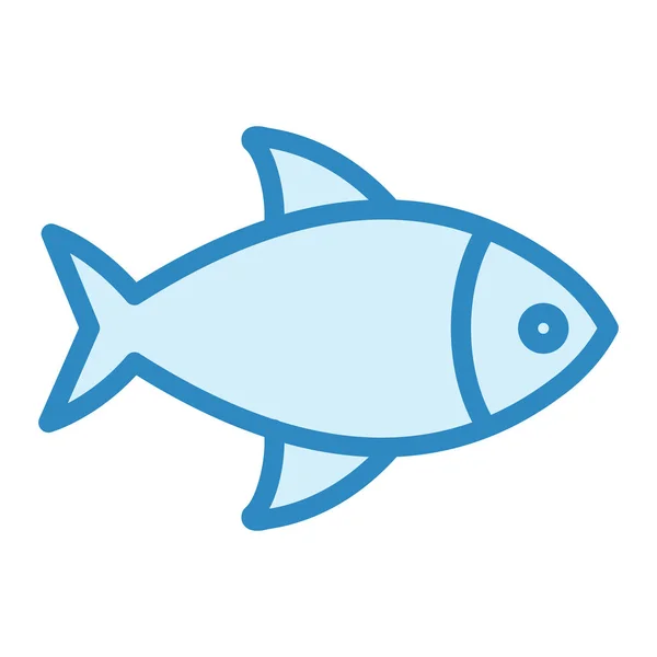 Pescado Icono Web Ilustración Simple — Vector de stock