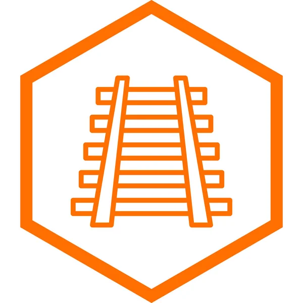 Järnväg Ikon Trendig Stil Isolerad Bakgrund — Stock vektor