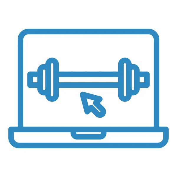 Online Fitness Icon Vector Illustration — Stok Vektör