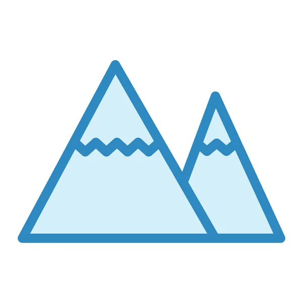 Montanha Ícone Web Ilustração Simples — Vetor de Stock