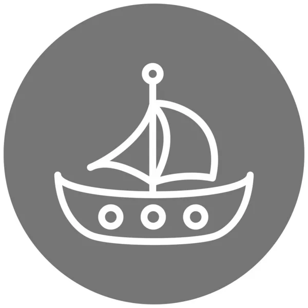 Sailboat Web Icon Simple Illustration — Stock Vector