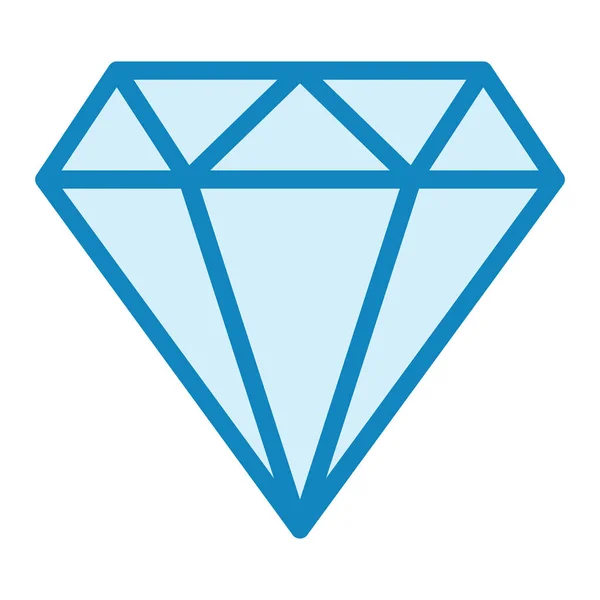 Diamante Ícone Web Ilustração Simples — Vetor de Stock