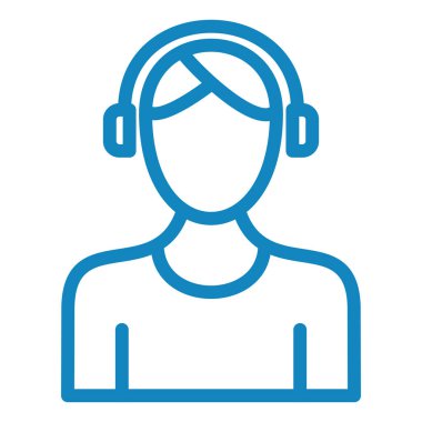 Müşteri desteği ikon vektör illüstrasyonu