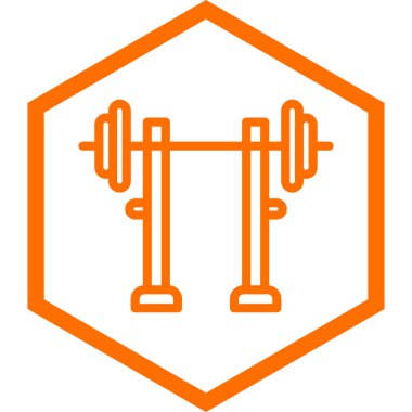 trend biçimi izole edilmiş halter simgesi