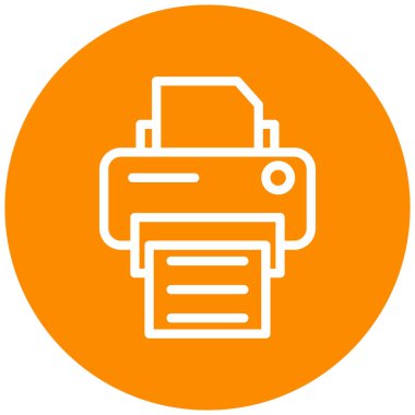 Yazıcı. Web simgesi basit illüstrasyon