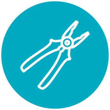 Tek bir mavi ve beyaz simgenin vektör illüstrasyonu