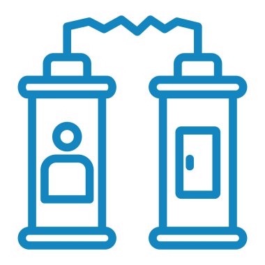 Beyaz arkaplanda çizgi havlusu simgesi izole edildi. vektör.