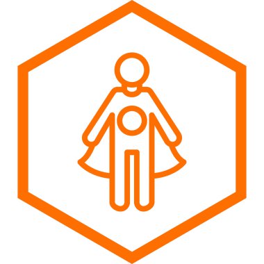 süper kahraman simgesi, vektör illüstrasyonu basit tasarım 