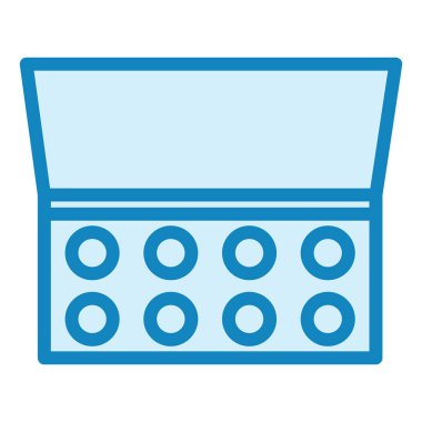 Makyaj Paleti. Web simgesi basit illüstrasyon 