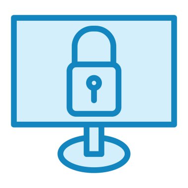 Çevrimiçi Güvenlik simgesi vektör çizimi