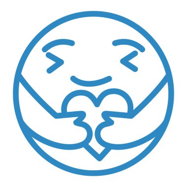 Aşk yüzü. Web simgesi basit illüstrasyon