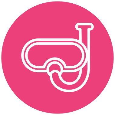 Dalış maskesi simgesinin vektör illüstrasyonu