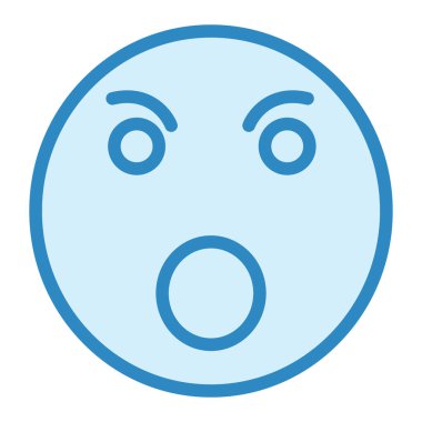 Şaşırdım. Web simgesi vektör illüstrasyonu 