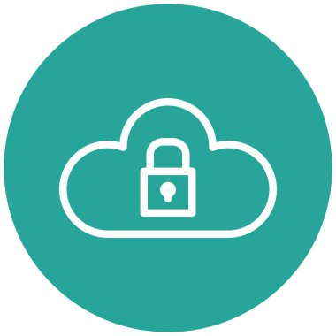 Bulut Güvenliği. Basit illüstrasyon