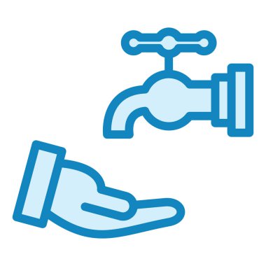 Abdest modern ikon vektör illüstrasyonu 