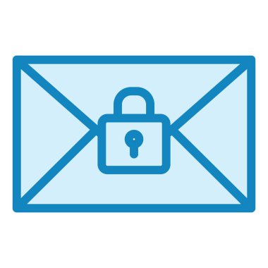 Gizli E- posta modern ikon vektör illüstrasyonu