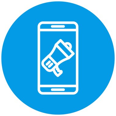 Cep telefonu simgesi, vektör illüstrasyonu