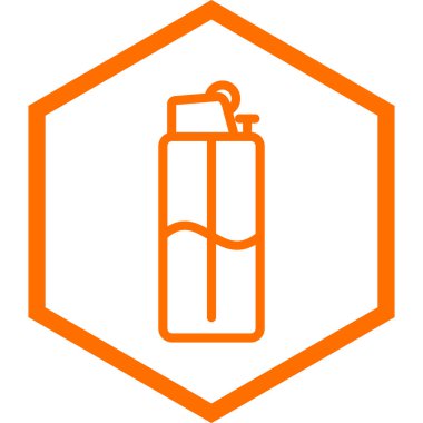 Yağ şişesi ikonu. Web için bira söndürücü vektör simgelerinin özet çizimi