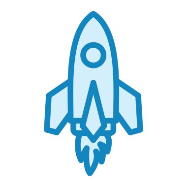 roket fırlatma simgesi vektör çizimi