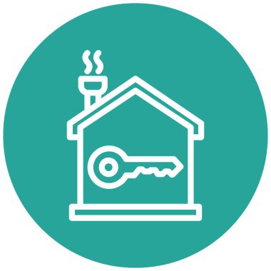 Ev. Web simgesi basit illüstrasyon