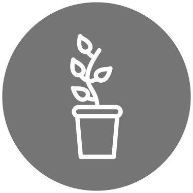 Bitki. Web simgesi basit illüstrasyon